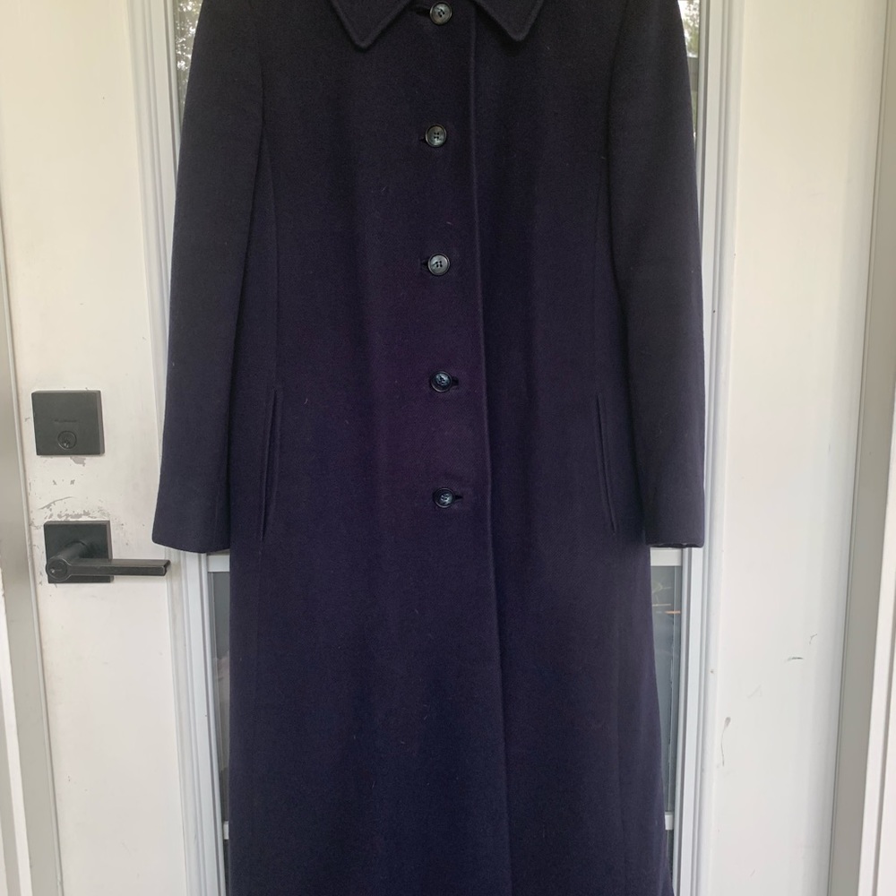 Navy Blue Cashmere Coat